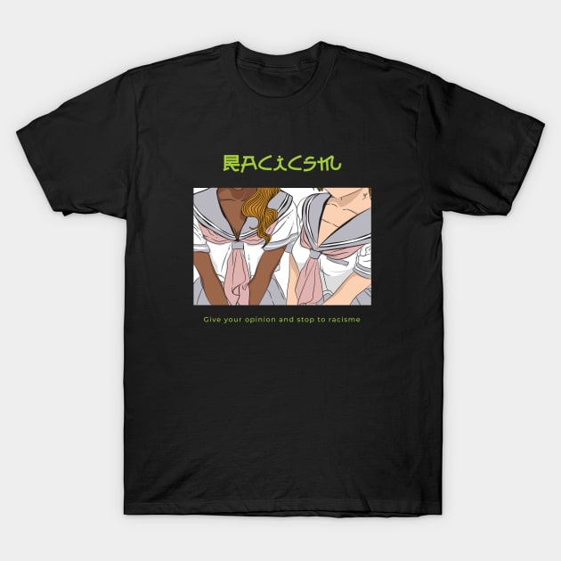 Racism T-shirt Design T-Shirt by hiroyuki